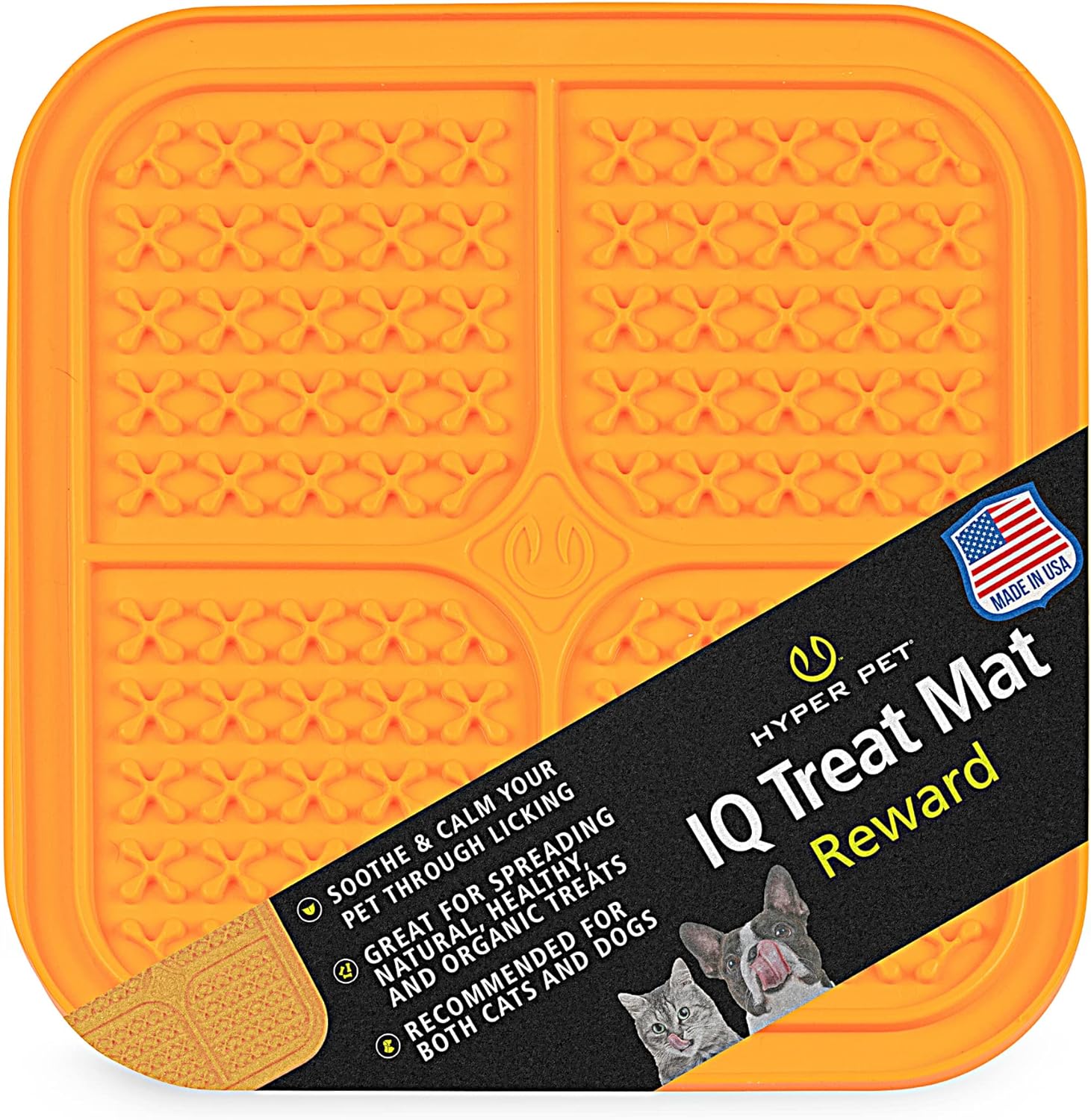 Hyper Pet IQ Treat lick mat for Dogs, Dog Slow Feeder & Cat lick mats | Great Alternative to Slow Feeder Dog Bowls & Cat Slow Feeders